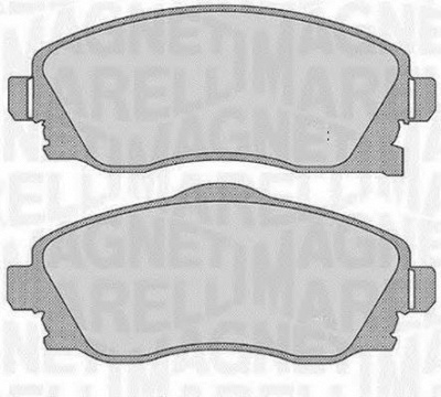 MAGNETI MARELLI 363916060551 -  Комплект тормозных колодок, дисковый тормоз
